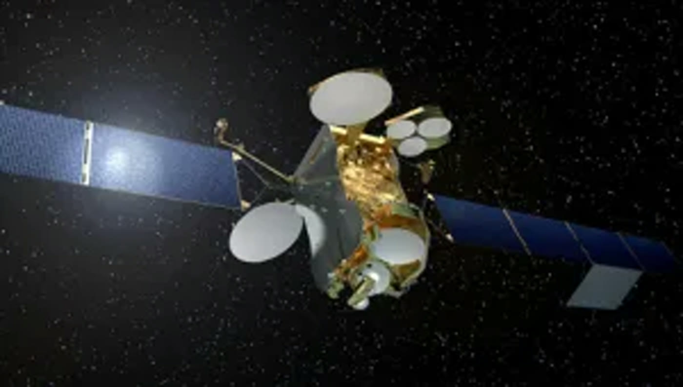 A satellite in orbit